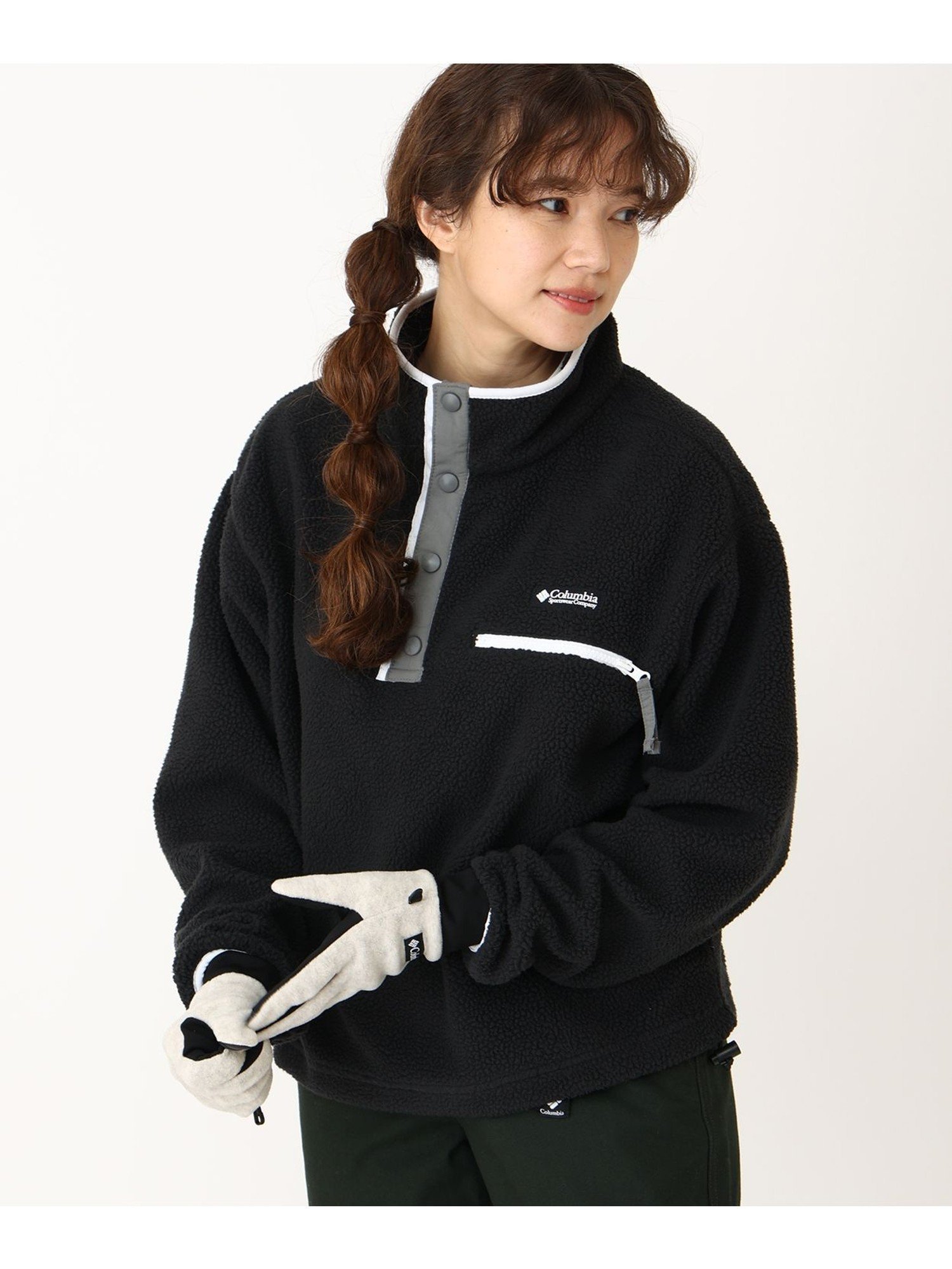 【コロンビア/Columbia】のColumbia/ ウィメンズヘルベチアII クロップドハーフスナップフリース /コロンビア インテリア・キッズ・メンズ・レディースファッション・服の通販 founy(ファニー) 　ファッション　Fashion　レディースファッション　Fashion for Women　おすすめ　Recommended / Our Picks　アウトドア　Outdoor Clothing　インナー　Innerwear　クラシカル　Classical, Vintage-Inspired　クロップド　Cropped, Short Length　ストレッチ　Stretch, Stretchy Fabric　ドローコード　Drawcord, Drawstring Cord　ハーフ　Half, Half-Length　フィット　Fit, Slim Fit　ブラック[002001]|ID: prp329100004816751 ipo3291000000034986985