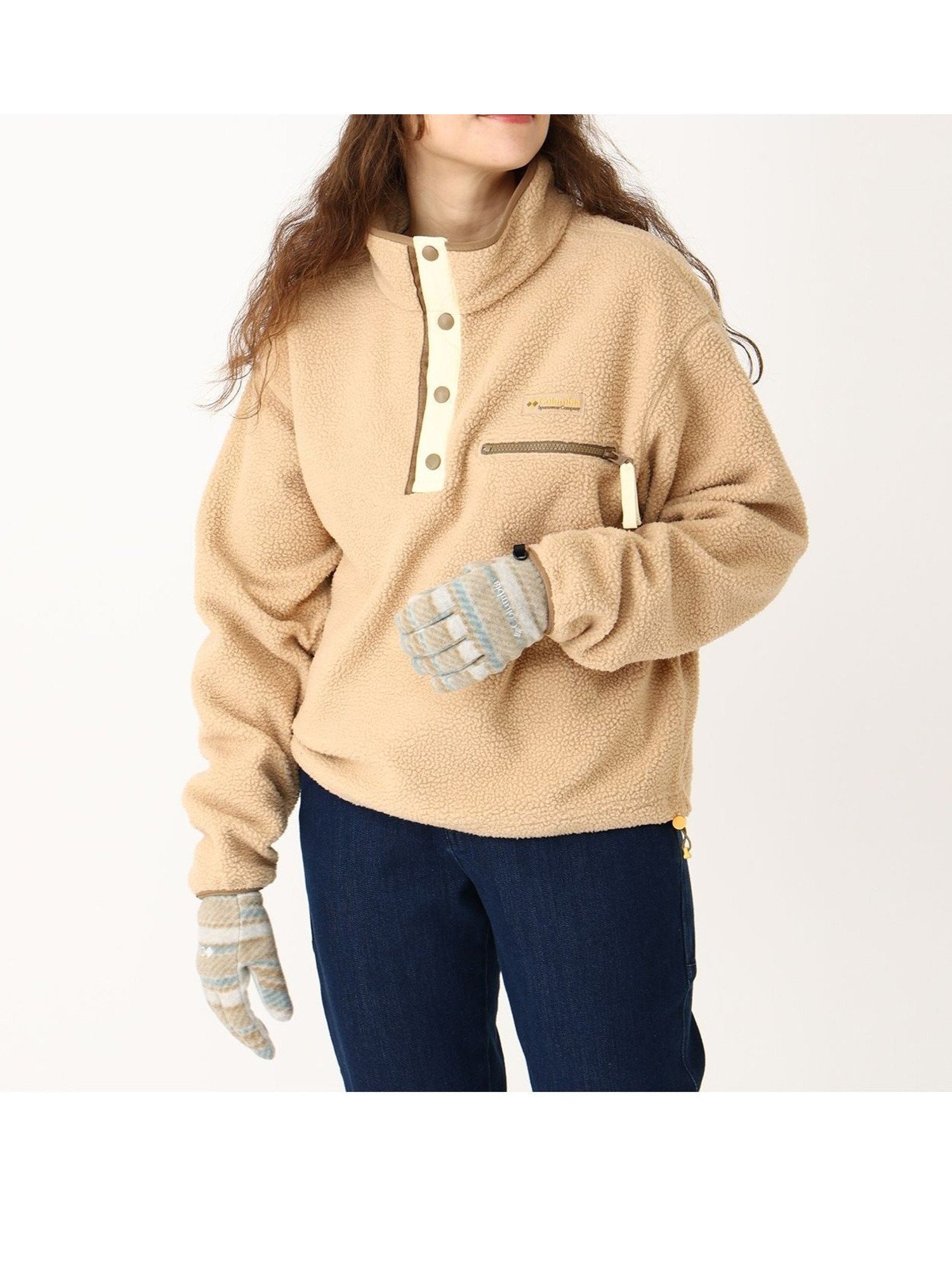 【コロンビア/Columbia】のColumbia/ ウィメンズヘルベチアII クロップドハーフスナップフリース /コロンビア インテリア・キッズ・メンズ・レディースファッション・服の通販 founy(ファニー) 　ファッション　Fashion　レディースファッション　Fashion for Women　おすすめ　Recommended / Our Picks　アウトドア　Outdoor Clothing　インナー　Innerwear　クラシカル　Classical, Vintage-Inspired　クロップド　Cropped, Short Length　ストレッチ　Stretch, Stretchy Fabric　ドローコード　Drawcord, Drawstring Cord　ハーフ　Half, Half-Length　フィット　Fit, Slim Fit　ベージュ[005001]|ID: prp329100004816751 ipo3291000000034986986