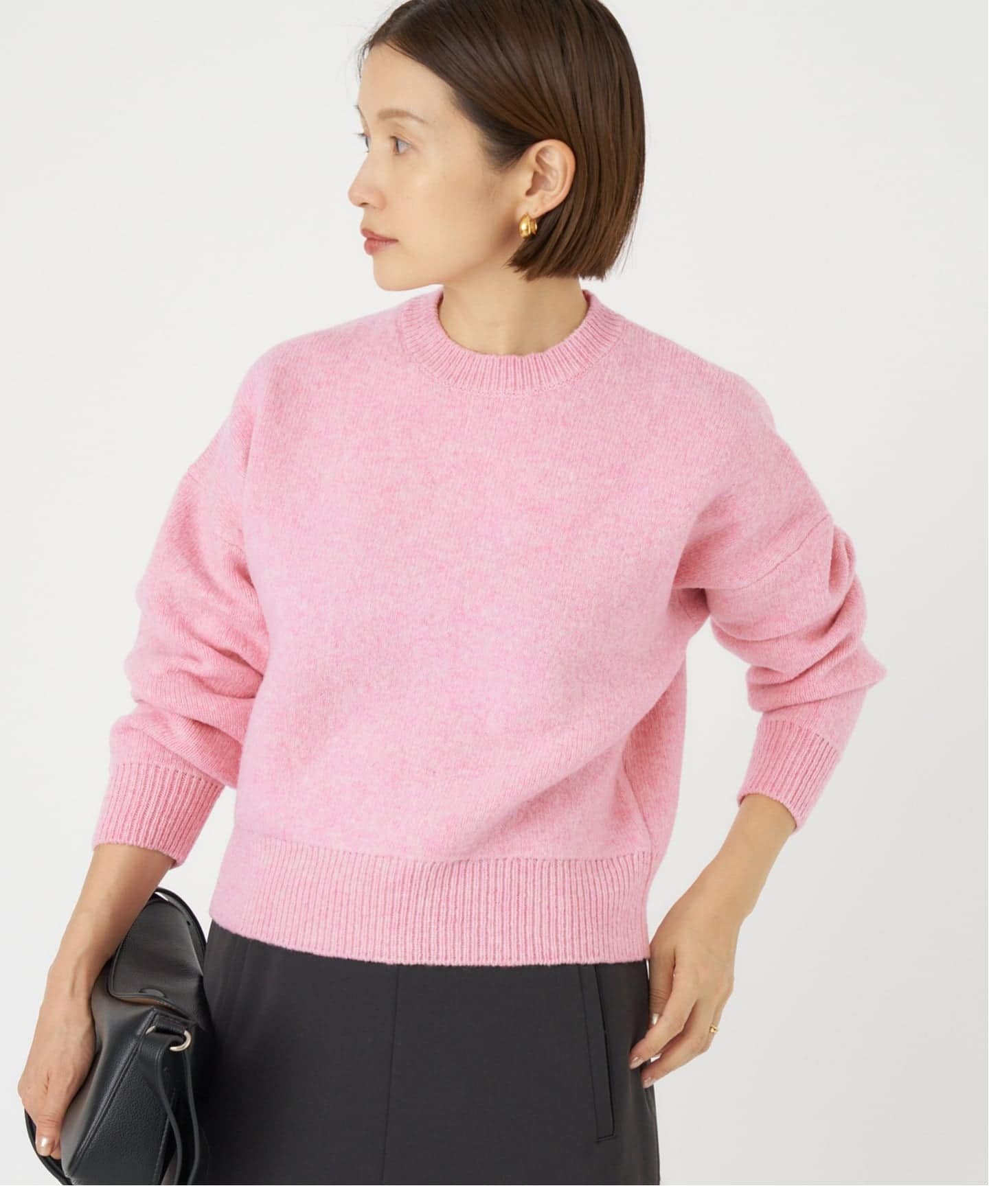 【イエナ/IENA】のイタリアンラムクループルオーバー インテリア・キッズ・メンズ・レディースファッション・服の通販 founy(ファニー) 　ファッション　Fashion　レディースファッション　Fashion for Women　トップス・カットソー　Cut & Sew Tops　カジュアルプルオーバー・ニットトップス　Pullovers & Knit Tops / Casual Pullovers　2025年　2025　2025-2026秋冬・A/W　Autumn/Winter 2025–26 AW25–26　イタリア　Italy　スマート　Smart, Elegant　ワイド　Wide, Wide Fit　エレガント 上品　Elegant　ピンク|ID: prp329100004816752 ipo3291000000034986994