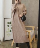 【ミニミニストア/miniministore】のハイネックニットワンピースゆったり秋冬服 モカ|ID: prp329100004816758 ipo3291000000035177938
