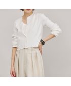 【カレンソロジー/Curensology】のコットンシルクニットカーディガン 人気、トレンドファッション・服の通販 founy(ファニー) ファッション Fashion レディースファッション Fashion for Women トップス・カットソー Cut & Sew Tops ニット Knit Tops & Sweaters カーディガン・羽織り Layered Style Cardigans エレガント 上品 Elegant カーディガン Cardigan, Knitwear コンパクト Compact, Small Size ショート Short, Short Length シルク Silk, 100% Silk ストレッチ Stretch, Stretchy Fabric thumbnail ホワイト02|ID: prp329100004816767 ipo3291000000034987167