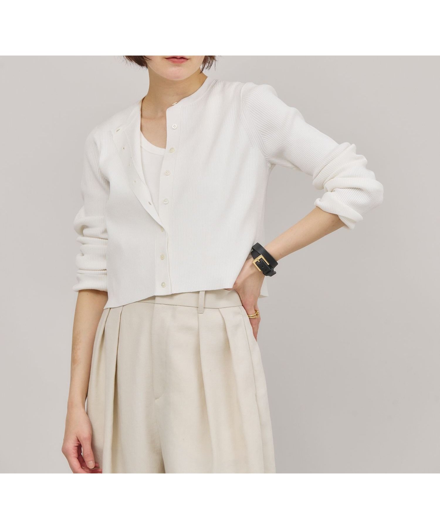 【カレンソロジー/Curensology】のコットンシルクニットカーディガン インテリア・キッズ・メンズ・レディースファッション・服の通販 founy(ファニー) 　ファッション　Fashion　レディースファッション　Fashion for Women　トップス・カットソー　Cut & Sew Tops　ニット　Knit Tops & Sweaters　カーディガン・羽織り　Layered Style Cardigans　エレガント 上品　Elegant　カーディガン　Cardigan, Knitwear　コンパクト　Compact, Small Size　ショート　Short, Short Length　シルク　Silk, 100% Silk　ストレッチ　Stretch, Stretchy Fabric　ホワイト02|ID: prp329100004816767 ipo3291000000034987167