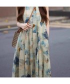 【スピーガ/SPIGA】のプリントタックワンピース ブルー|ID: prp329100004816771 ipo3291000000034987194