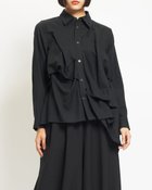 【ゴム/gomme】のドレープブラウス 人気、トレンドファッション・服の通販 founy(ファニー) ファッション Fashion レディースファッション Fashion for Women トップス・カットソー Cut & Sew Tops シャツ・ブラウス・オフィスカジュアル Elegant Blouses & Button-Ups ウォーム Warm Fabric フォルム Silhouette, Form ポケット Pocket, Pocket Detail ワイド Wide, Wide Fit エレガント 上品 Elegant 羽織 Haori, Light Jacket thumbnail 黒|ID: prp329100004816775 ipo3291000000034987278