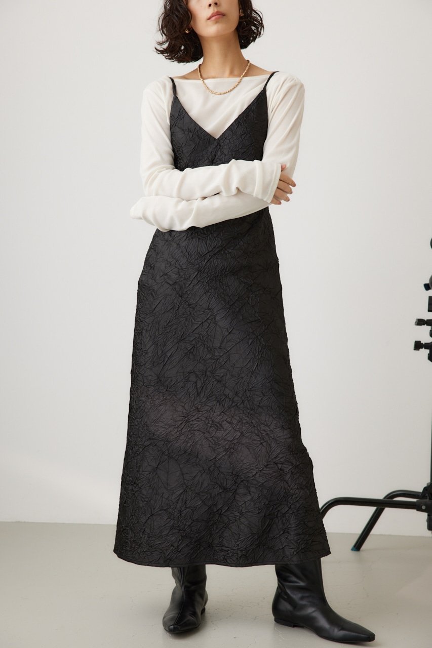 【クリエ コンフォルト/crie conforto】のワッシャーサテンキャミワンピース 人気、トレンドファッション・服の通販 founy(ファニー) 　ファッション　Fashion　レディースファッション　Fashion for Women　ワンピース　Dresses　キャミソールワンピース　Camisole Dresses　2024年　2024　2024-2025秋冬・A/W　Autumn/Winter 2024–25 AW24–25　キャミワンピース　Cami Dress, Slip Dress　サテン　Satin, Glossy Fabric　リボン　Ribbon, Bow　ワッシャー　Washer, Crinkled Finish　A/W・秋冬　Autumn/Winter　 other-1|ID: prp329100004816779 ipo3291000000034987332