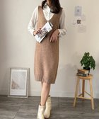 【アミュレット/Amulet】の【Dewlily】ニットベストワンピース 人気、トレンドファッション・服の通販 founy(ファニー) ファッション Fashion レディースファッション Fashion for Women アウター Coat / Outerwear Collection カットソー Cut and Sewn Top ベスト Vest, Waistcoat thumbnail ベージュ|ID: prp329100004816784 ipo3291000000034987370