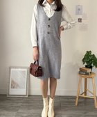 【アミュレット/Amulet】の【Dewlily】ニットベストワンピース 人気、トレンドファッション・服の通販 founy(ファニー) ファッション Fashion レディースファッション Fashion for Women アウター Coat / Outerwear Collection カットソー Cut and Sewn Top ベスト Vest, Waistcoat thumbnail グレー|ID: prp329100004816784 ipo3291000000034987371