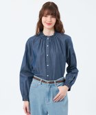 【マッキントッシュ フィロソフィー/MACKINTOSH PHILOSOPHY】のフリルカラーコットンブラウス 人気、トレンドファッション・服の通販 founy(ファニー) ファッション Fashion レディースファッション Fashion for Women トップス・カットソー Cut & Sew Tops シャツ・ブラウス・オフィスカジュアル Elegant Blouses & Button-Ups おすすめ Recommended / Our Picks インディゴ Indigo Denim ギャザー Gathered, Ruffled シャンブレー Chambray, Denim-Like Fabric ネップ Nepp, Slub Yarn フリル Frill, Ruffle エレガント 上品 Elegant 冬 Winter / This Winter 春 Spring 秋 Autumn thumbnail ネイビー|ID: prp329100004816795 ipo3291000000034987443