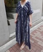【コーナーズ/CORNERS】の3way花柄ストライプVネックワンピース 人気、トレンドファッション・服の通販 founy(ファニー) ファッション Fashion レディースファッション Fashion for Women ワンピース Dresses インナー Innerwear オリエンタル Oriental Pattern シンプル Simple, Minimal ストライプ Stripe, Striped Pattern デニム Denim, Jeans Material バランス Balance, Style Balance プリント Print, Printed Pattern ホリデーシーズン Holiday Season ロング Long, Long-Length thumbnail ネイビー|ID: prp329100004816799 ipo3291000000034987469