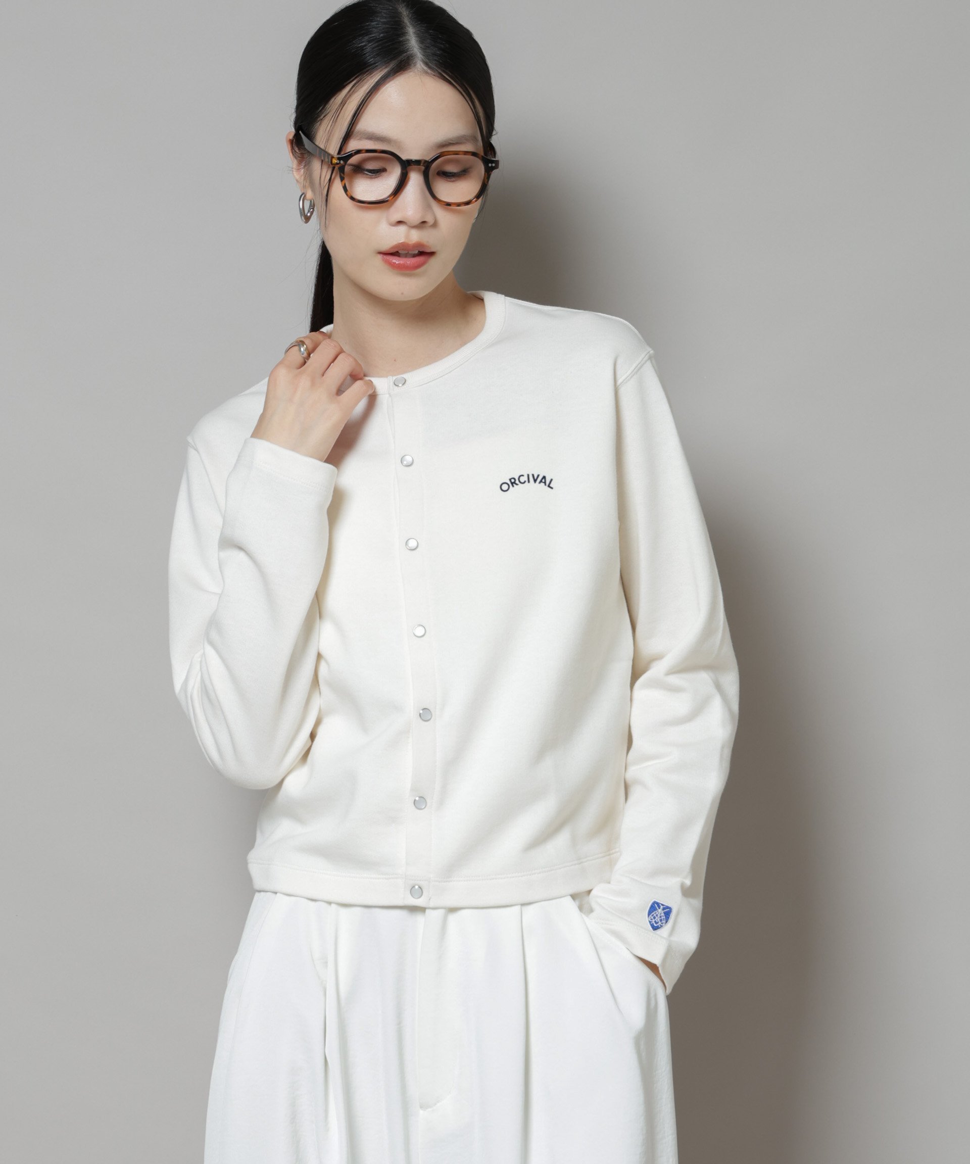 【ナノ ユニバース/nano universe】のORCIVAL/CREW NECK CARDIGAN インテリア・キッズ・メンズ・レディースファッション・服の通販 founy(ファニー) 　ファッション　Fashion　レディースファッション　Fashion for Women　トップス・カットソー　Cut & Sew Tops　カーディガン・羽織り　Layered Style Cardigans　ウォッシャブル　Machine Washable　カーディガン　Cardigan, Knitwear　コンパクト　Compact, Small Size　シューズ　Shoes, Footwear　スウェット / スエット　Sweatshirt, Sweatwear　デニム　Denim, Jeans Material　フランス　France, French　フロント　Front, Front Design　2025年　2025　2025-2026秋冬・A/W　Autumn/Winter 2025–26 AW25–26　エクリュ4|ID: prp329100004816813 ipo3291000000034987582