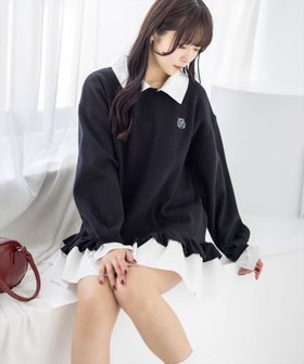 【クリア/clear】の布帛ドッキングニットワンピース 人気、トレンドファッション・服の通販 founy(ファニー) ファッション Fashion レディースファッション Fashion for Women ワンピース Dresses ニットワンピース Knit Dresses 厚底 Platform Shoes ガーリー Girly, Feminine Style ショート Short, Short Length スニーカー Sneakers, Trainers ソックス Socks, Hosiery ドッキング Docking, Mixed Material バランス Balance, Style Balance フェミニン Feminine, Girly フリル Frill, Ruffle ロング Long, Long-Length エレガント 上品 Elegant |ID:prp329100004816838