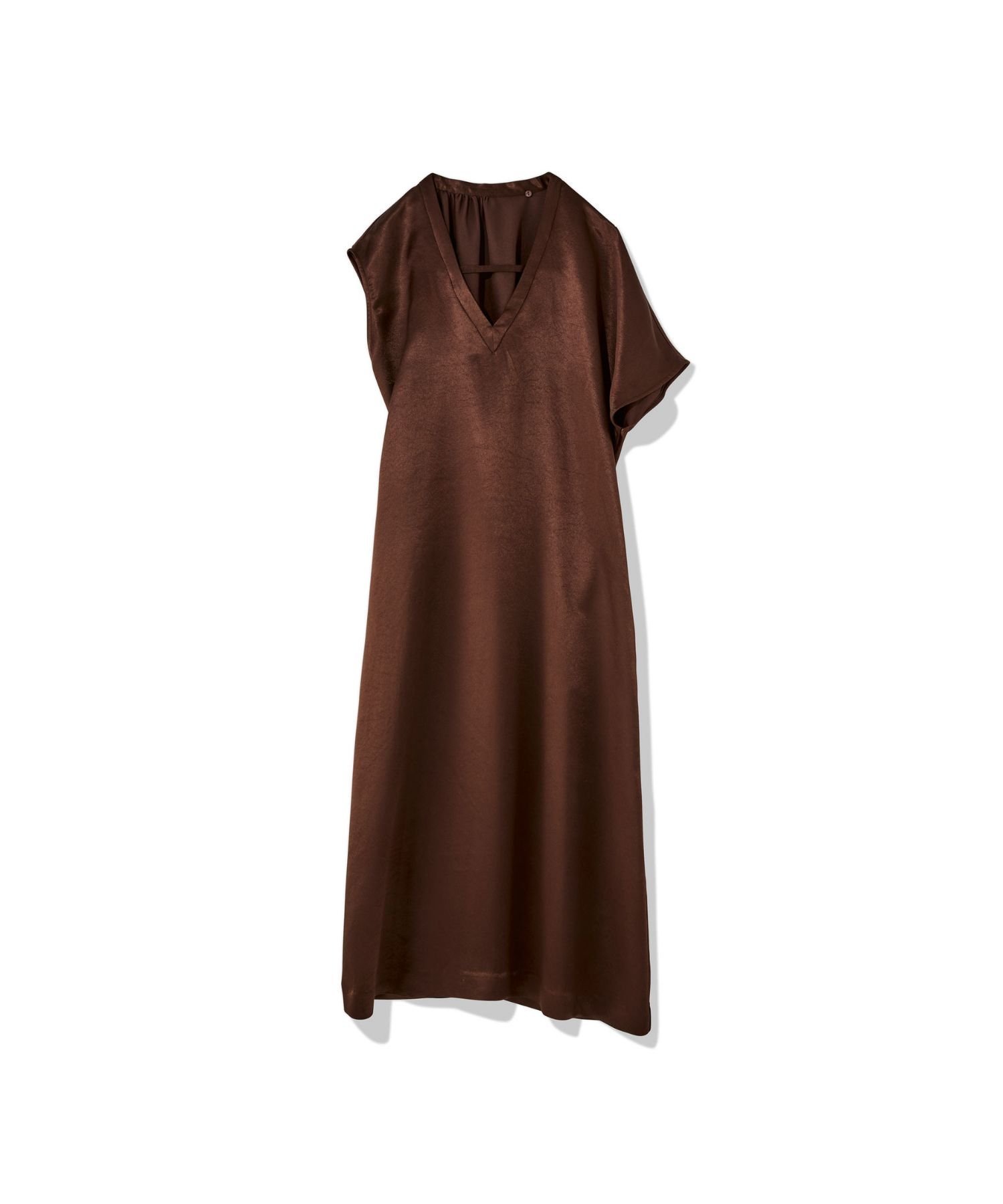 【ティーチ/TEECHI】のドレープクロスワンピース インテリア・キッズ・メンズ・レディースファッション・服の通販 founy(ファニー) 　ファッション　Fashion　レディースファッション　Fashion for Women　ワンピース　Dresses　アクセサリー　Fashion Accessories　アシンメトリー　Asymmetrical Style　エレガント 上品　Elegant　ショルダー　Shoulder, Shoulder Strap　スタンド　Stand Collar, Upright Stand　ドレープ　Drape, Draping Fabric　ポケット　Pocket, Pocket Detail　リボン　Ribbon, Bow　BROWN|ID: prp329100004816844 ipo3291000000034987830