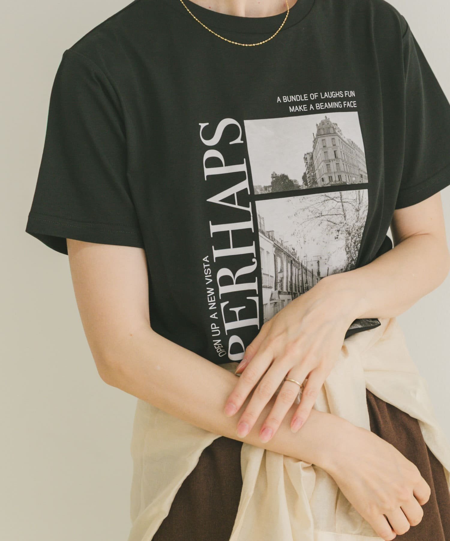 【アイテムズアーバンリサーチ/ITEMS URBAN RESEARCH】のフォトプリントTシャツ インテリア・キッズ・メンズ・レディースファッション・服の通販 founy(ファニー) 　ファッション　Fashion　レディースファッション　Fashion for Women　トップス・カットソー　Cut & Sew Tops　シャツ・ブラウス・オフィスカジュアル　Elegant Blouses & Button-Ups　ロングTシャツ・Tシャツ　Longline T-Shirts & Tees　2025年　2025　2025春夏・S/S　Spring/Summer 2025 SS25　インナー　Innerwear　キャミワンピース　Cami Dress, Slip Dress　ジャケット　Jacket, Outerwear　プリント　Print, Printed Pattern　モノトーン　Monotone, Black and White　夏　Summer　S/S・春夏　SS, Spring/Summer, Warm Season　BLK|ID: prp329100004816845 ipo3291000000034987836