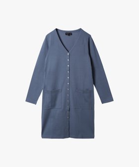 【アニエスベー ファム/agnes b. FEMME】のコットン Vネック カーディガンプレッション ワンピース 人気、トレンドファッション・服の通販 founy(ファニー) ファッション Fashion レディースファッション Fashion for Women ワンピース Dresses シンプル Simple, Minimal デコルテ Décolleté, Neckline フロント Front, Front Design エレガント 上品 Elegant |ID:prp329100004816875