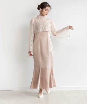 【ランダ/RANDA】のブラウスセットキャミワンピース 人気、トレンドファッション・服の通販 founy(ファニー) ファッション Fashion レディースファッション Fashion for Women ワンピース Dresses キャミソールワンピース Camisole Dresses キャミワンピース Cami Dress, Slip Dress サテン Satin, Glossy Fabric スタンド Stand Collar, Upright Stand スパンコール Sequins, Sequin Embellishment フレア Flare, Flared マーメイド Mermaid, Fishtail Silhouette レース Lace, Lace Fabric エレガント 上品 Elegant 結婚式 Wedding 二次会 After Party |ID:prp329100004816877