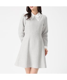 【ミッシュマッシュ/MISCH MASCH】のMM547420 レース襟付きツイードミニワンピース 人気、トレンドファッション・服の通販 founy(ファニー) ファッション Fashion レディースファッション Fashion for Women ワンピース Dresses カフス Cuff Design クラシカル Classical, Vintage-Inspired ダブル Double, Double-Breasted ツイード Twill, Twill Weave トレンド Trend, Trending Now フィット Fit, Slim Fit フレア Flare, Flared レース Lace, Lace Fabric 今季 This Season, Current Season 冬 Winter / This Winter |ID:prp329100004816880