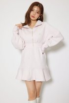 【リエンダ/rienda】のティアードペプラムワンピース 人気、トレンドファッション・服の通販 founy(ファニー) ファッション Fashion レディースファッション Fashion for Women ワンピース Dresses シェイプ Shape, Slim Fit スウェット / スエット Sweatshirt, Sweatwear ダウン Down, Puffer ペプラム Peplum, Flared Hem 防寒 Cold Protection, Winter-Ready リラックス Relax, Relaxed Fit ロング Long, Long-Length 再入荷 Restock / Back in Stock thumbnail PNK|ID: prp329100004816893 ipo3291000000034988281