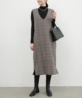 【ミニミニストア/miniministore】のジャンパースカート チェック柄ワンピース 人気、トレンドファッション・服の通販 founy(ファニー) ファッション Fashion レディースファッション Fashion for Women スカート Skirts おすすめ Recommended / Our Picks カットソー Cut and Sewn Top ショート Short, Short Length ストレート Straight, Straight Cut スリット Slit, Slit Detail タンク Tank Top, Sleeveless Top チェック Check, Plaid, Tartan ロング Long, Long-Length 冬 Winter / This Winter 秋 Autumn A/W・秋冬 Autumn/Winter ビジネス 仕事 通勤 Business / Work / Commuting |ID:prp329100004817342