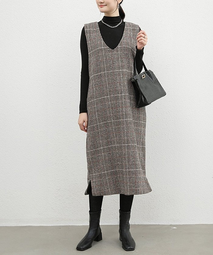 【ミニミニストア/miniministore】のジャンパースカート チェック柄ワンピース インテリア・キッズ・メンズ・レディースファッション・服の通販 founy(ファニー) https://founy.com/ ファッション Fashion レディースファッション Fashion for Women スカート Skirts おすすめ Recommended / Our Picks カットソー Cut and Sewn Top ショート Short, Short Length ストレート Straight, Straight Cut スリット Slit, Slit Detail タンク Tank Top, Sleeveless Top チェック Check, Plaid, Tartan ロング Long, Long-Length 冬 Winter / This Winter 秋 Autumn A/W・秋冬 Autumn/Winter ビジネス 仕事 通勤 Business / Work / Commuting |ID: prp329100004817342 ipo3291000000035080959