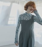 【ルシェル ブルー/LE CIEL BLEU】のフラワープリントシアートップ / Flower Print Sheer Top 人気、トレンドファッション・服の通販 founy(ファニー) ファッション Fashion レディースファッション Fashion for Women ワンピース Dresses シンプル Simple, Minimal チェック Check, Plaid, Tartan ハイネック High Neck, Mock Neck プリント Print, Printed Pattern 手描き Hand-Drawn, Illustrated thumbnail ブルー|ID: prp329100004817348 ipo3291000000034993874