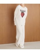 【ジェラート ピケ/gelato pique】のメランジロゴ刺繍ロングパンツ 人気、トレンドファッション・服の通販 founy(ファニー) ファッション Fashion レディースファッション Fashion for Women パンツ Pants & Trousers カットソー Cut and Sewn Top ストレート Straight, Straight Cut スマート Smart, Elegant ベーシック Basic, Essential メランジ Melange, Mixed Yarn ロング Long, Long-Length thumbnail OWHT[002]|ID: prp329100004817356 ipo3291000000034994033