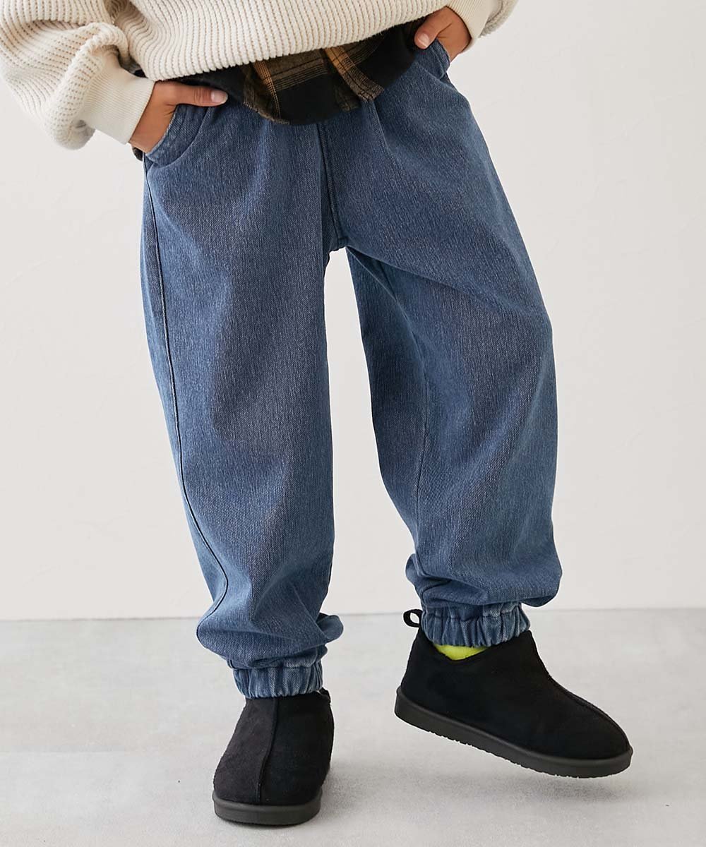【デビロック/devirock / KIDS】のデニム風 裏起毛 ロングパンツ ロングパンツ 長ズボン ボトムス 25AW インテリア・キッズ・メンズ・レディースファッション・服の通販 founy(ファニー) 　ファッション　Fashion　キッズファッション　Fashion for Kids　ボトムス　Bottoms　カットソー　Cut and Sewn Top　ストレッチ　Stretch, Stretchy Fabric　デニム　Denim, Jeans Material　トレンド　Trend, Trending Now　ロング　Long, Long-Length　冬　Winter / This Winter　おすすめ　Recommended / Our Picks　2025年　2025　2025-2026秋冬・A/W　Autumn/Winter 2025–26 AW25–26　002-ネイビー|ID: prp329100004817424 ipo3291000000034994783