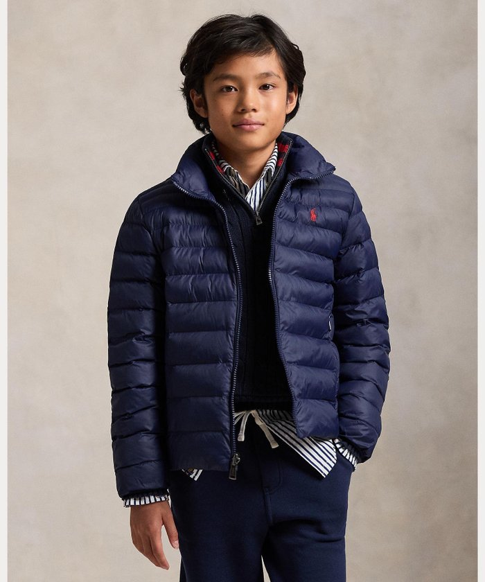 【ラルフローレン/RALPH LAUREN / KIDS】の(ボーイズ 8才~20才)P-Layer 2 パッカブル キルテッド ジャケット インテリア・キッズ・メンズ・レディースファッション・服の通販 founy(ファニー) https://founy.com/ ファッション Fashion キッズファッション Fashion for Kids アウター Coat Outerwear /Kids カフス Cuff Design ジャケット Jacket, Outerwear ダウン Down, Puffer 長袖 Long Sleeve, Full Sleeve フィット Fit, Slim Fit フロント Front, Front Design プリント Print, Printed Pattern ボーイズ Boyish, Boy Style モックネック Mock Neck, Short Turtleneck |ID: prp329100004817425 ipo3291000000035084582