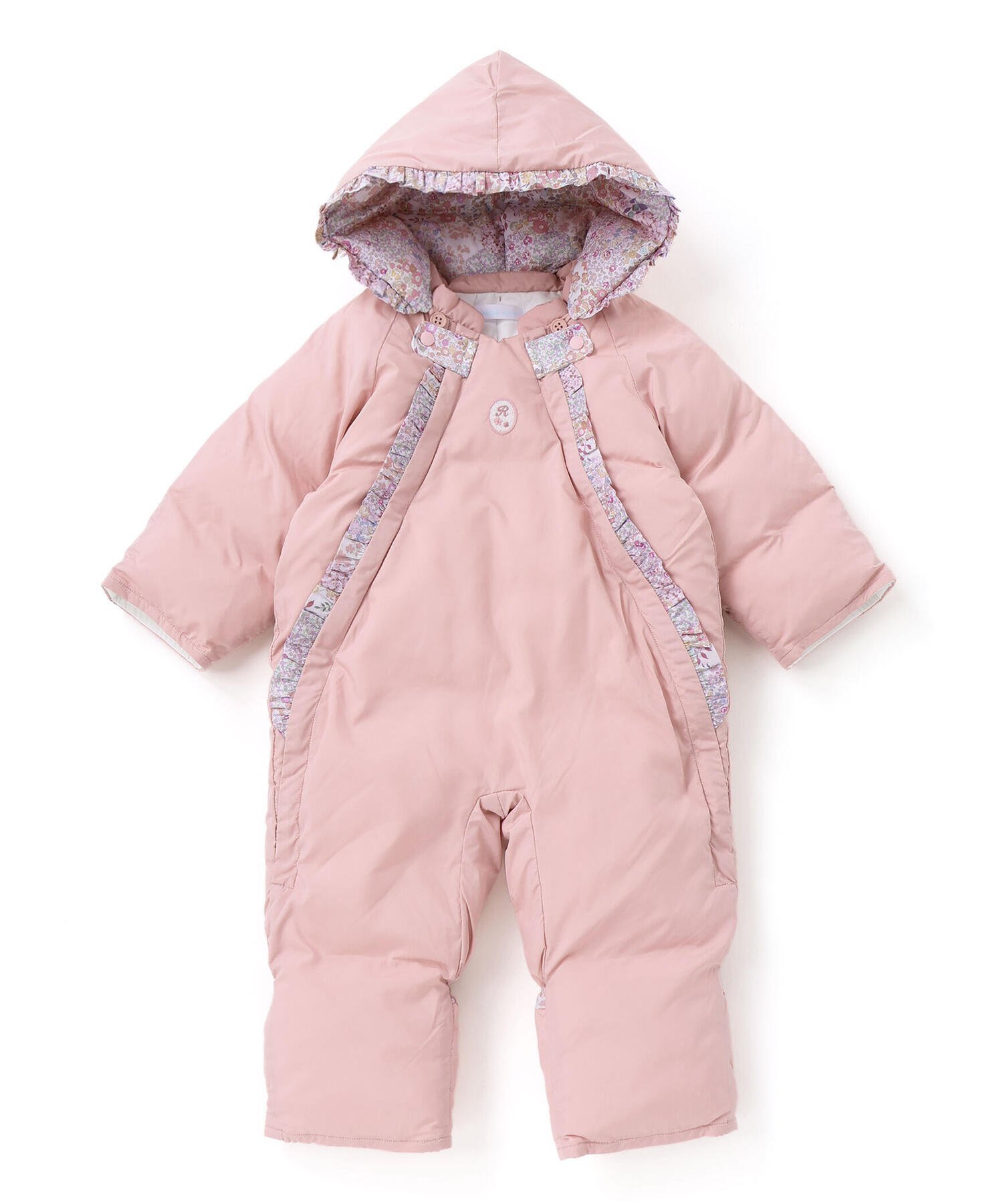 【ベベ オンライン ストア/BEBE ONLINE STORE / KIDS】の【 撥水加工 】【お揃い】タフタリバティタナローン(Patchwork Classics)バギーオール(60~80cm) インテリア・キッズ・メンズ・レディースファッション・服の通販 founy(ファニー) 　ファッション　Fashion　キッズファッション　Fashion for Kids　クラシック　Classic, Timeless Style　シンプル　Simple, Minimal　タフタ　Taffeta, Structured Fabric　トレンド　Trend, Trending Now　パターン　Pattern, Design Print　パッチワーク　Patchwork, Mixed Fabric　フリル　Frill, Ruffle　ベスト　Vest, Waistcoat　ベビー　Baby, Babywear　別注　Limited Edition, Custom Order　A/W・秋冬　Autumn/Winter　エレガント 上品　Elegant　2025年　2025　2025-2026秋冬・A/W　Autumn/Winter 2025–26 AW25–26　ピンク|ID: prp329100004817428 ipo3291000000034994902