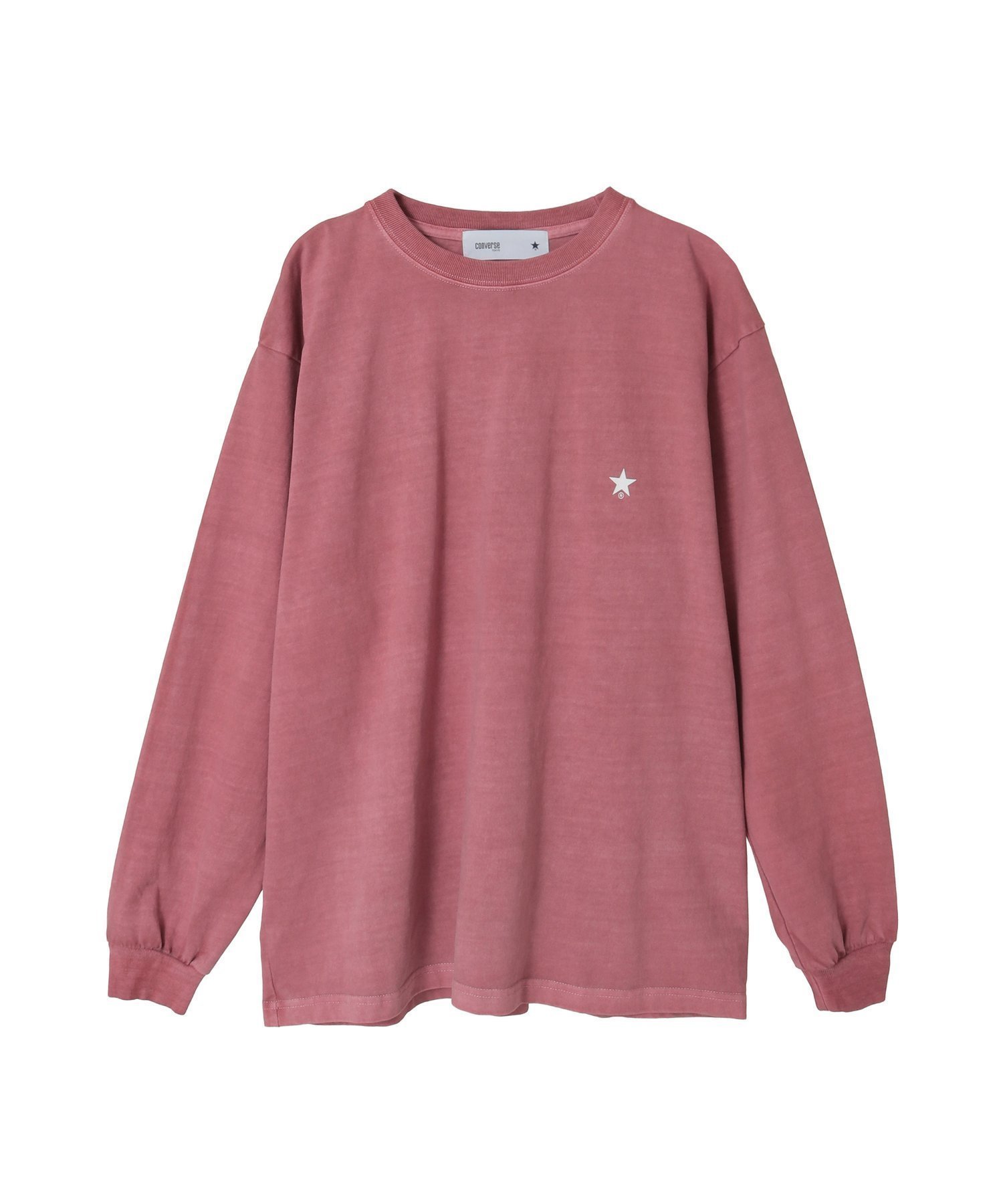 【コンバーストウキョウ/CONVERSE TOKYO】の【S~XLサイズ】STAR ONE POINT LONG SLEEVE TEE インテリア・キッズ・メンズ・レディースファッション・服の通販 founy(ファニー) 　ファッション　Fashion　レディースファッション　Fashion for Women　トップス・カットソー　Cut & Sew Tops　カーゴパンツ　Cargo Pants, Utility Pants　シンプル　Simple, Minimal　スラックス　Slacks, Dress Pants　デニム　Denim, Jeans Material　定番　Standard, Basic Item　プリント　Print, Printed Pattern　ベーシック　Basic, Essential　おすすめ　Recommended / Our Picks　ピンク|ID: prp329100004817455 ipo3291000000034995232