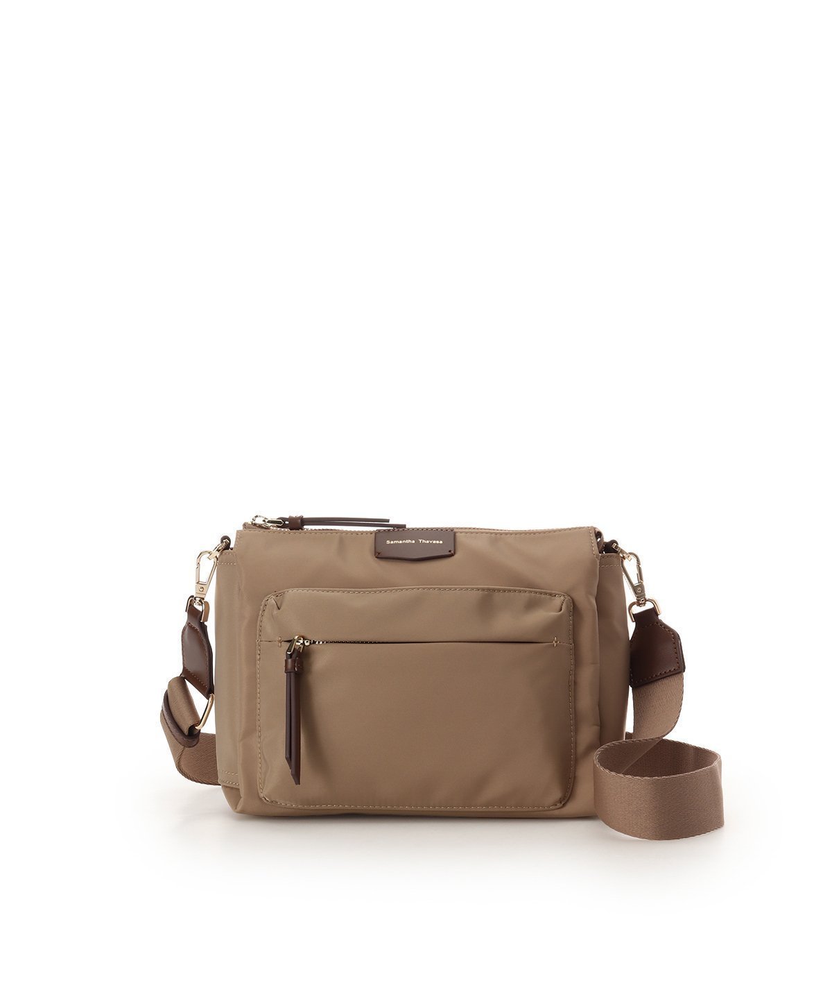 【サマンサタバサ/SamanTha Thavasa】のマルチナイロンショルダーバッグ インテリア・キッズ・メンズ・レディースファッション・服の通販 founy(ファニー) 　ファッション　Fashion　レディースファッション　Fashion for Women　バッグ　Bags　スマホ　Smartphone, Mobile Device　フロント　Front, Front Design　ポケット　Pocket, Pocket Detail　ラップ　Wrap, Wrap Design　財布　Wallet, Purse　軽量　Lightweight, Ultra Light　ベージュ|ID: prp329100004817540 ipo3291000000034996455