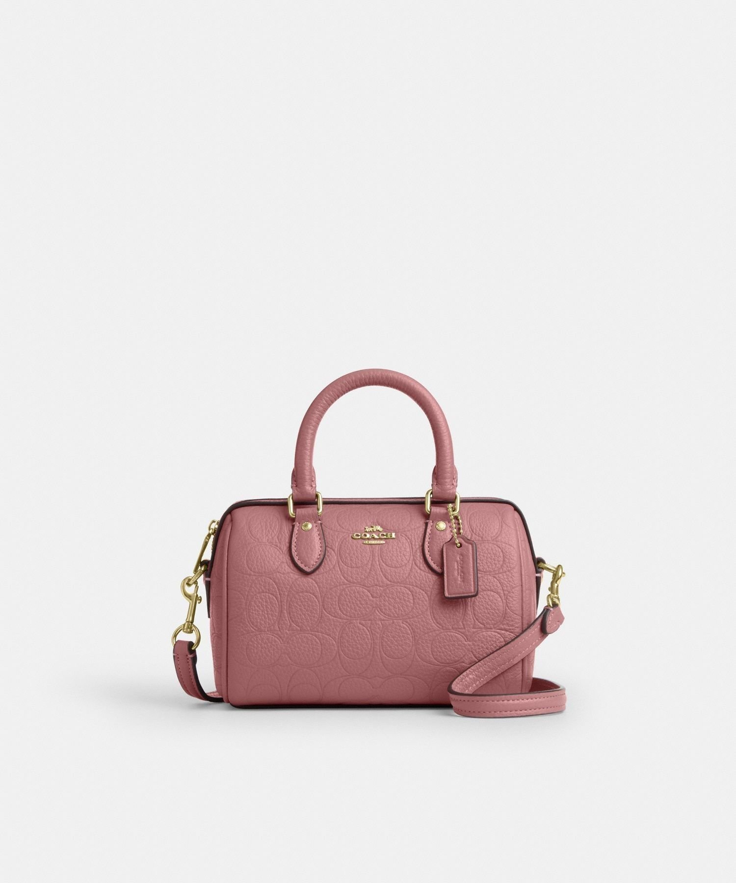 【コーチ/COACH】の【公式】ミニ ローアン クロスボディ バッグ・シグネチャー レザー インテリア・キッズ・メンズ・レディースファッション・服の通販 founy(ファニー) 　ファッション　Fashion　レディースファッション　Fashion for Women　iPhone アイフォーン　iPhone　アウトレット　Outlet / Clearance　シューズ　Shoes, Footwear　ラップ　Wrap, Wrap Design　財布　Wallet, Purse　PINK|ID: prp329100004817545 ipo3291000000034996509