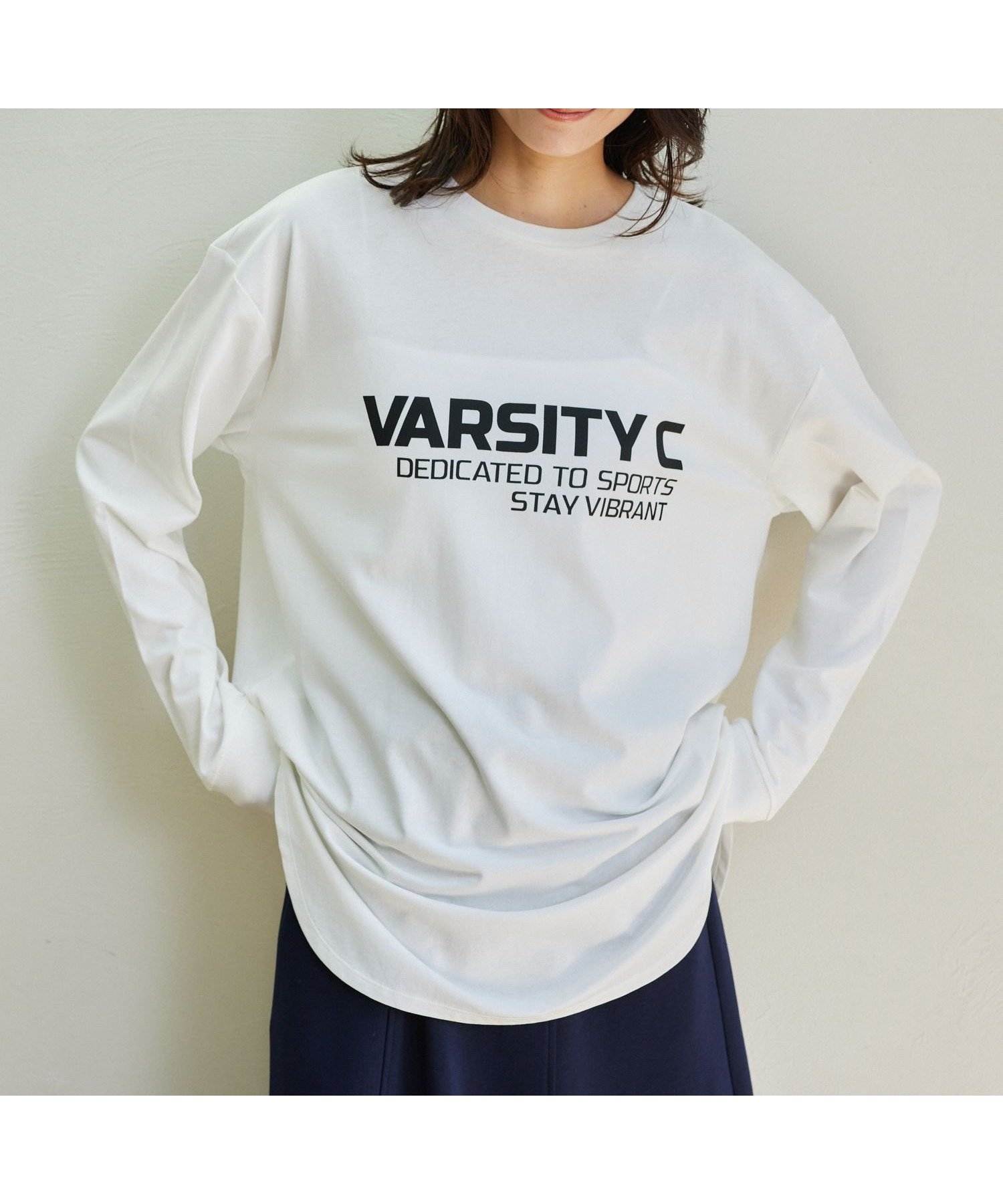 【バンヤードストーム/BARNYARDSTORM】のラウンドヘムロゴT マシンウォッシャブル インテリア・キッズ・メンズ・レディースファッション・服の通販 founy(ファニー) 　ファッション　Fashion　レディースファッション　Fashion for Women　おすすめ　Recommended / Our Picks　カーディガン　Cardigan, Knitwear　スウェット / スエット　Sweatshirt, Sweatwear　スポーティ　Sporty, Casual Athletic　バランス　Balance, Style Balance　ボトム　Bottoms, Lower Wear　ラウンド　Round, Round Neck　ホワイト10|ID: prp329100004817547 ipo3291000000034996539