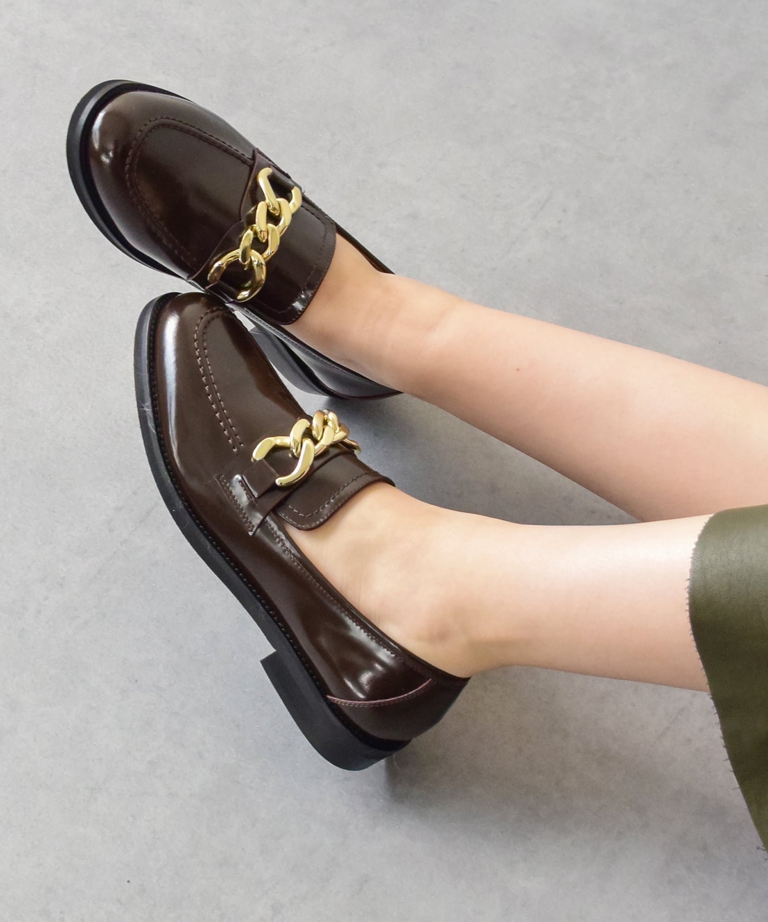 【インター ショシュール/INTER-CHAUSSURES】の【Luca Grossi】ラウンドトウチェーンローファー インテリア・キッズ・メンズ・レディースファッション・服の通販 founy(ファニー) 　ファッション　Fashion　レディースファッション　Fashion for Women　チェーン　Chain, Chain Strap　トレンド　Trend, Trending Now　DBR|ID: prp329100004817583 ipo3291000000034996959