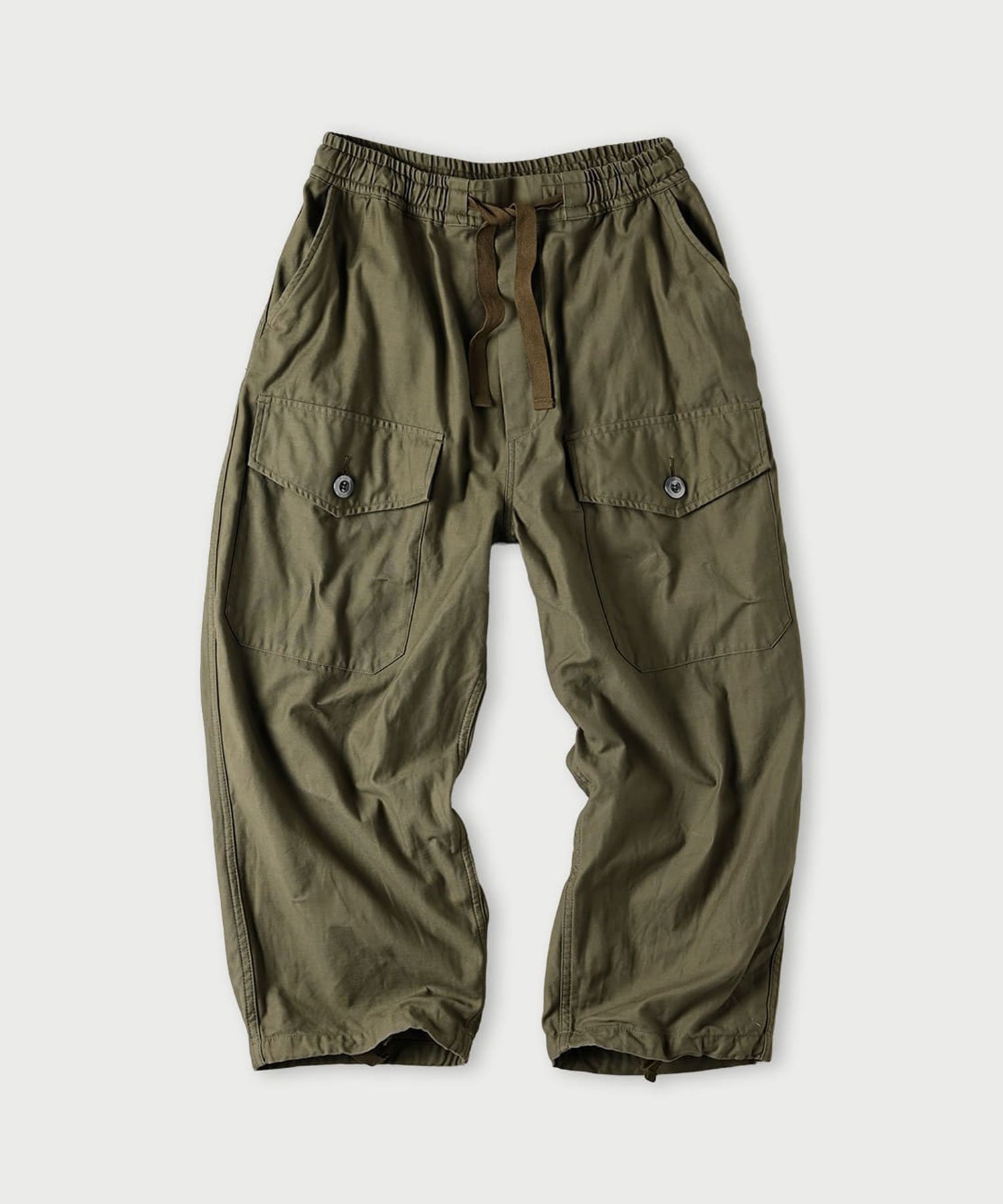 【フォーティファイブ アール/45R】のバックサテンの908テントパンツ インテリア・キッズ・メンズ・レディースファッション・服の通販 founy(ファニー) 　ファッション　Fashion　レディースファッション　Fashion for Women　パンツ　Pants & Trousers　バッグ　Bags　おすすめ　Recommended / Our Picks　サテン　Satin, Glossy Fabric　ミリタリー　Military, Army Style　カーキ|ID: prp329100004817592 ipo3291000000034997068