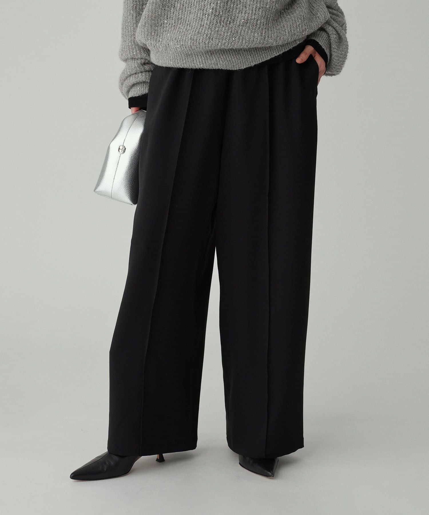 【バビロン/BABYLONE / KIDS】の【多機能素材】ツイルリラックスパンツ インテリア・キッズ・メンズ・レディースファッション・服の通販 founy(ファニー) 　ファッション　Fashion　キッズファッション　Fashion for Kids　ボトムス　Bottoms　ストレッチ　Stretch, Stretchy Fabric　センター　Center, Center Line　楽ちん　Easy Fit, Comfortable　再入荷　Restock / Back in Stock　ブラック19|ID: prp329100004817601 ipo3291000000034997205