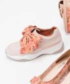 【プラスダイアナ/plus diana】の【#絵画シリーズ】ヒールアップダッドスニーカー ピンク人工スムース|ID: prp329100004817620 ipo3291000000034997448