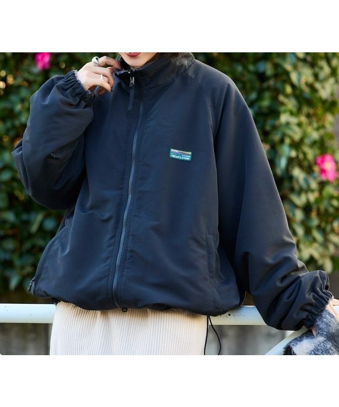 【フリークスストア/FREAK'S STORE】のリラックスフィット ナイロンフリース リバーシブル スタンドブルゾン 【限定展開】 インテリア・キッズ・メンズ・レディースファッション・服の通販 founy(ファニー) 　ファッション　Fashion　レディースファッション　Fashion for Women　アウター　Coat / Outerwear Collection　ブルゾンジャケット・スポーティアウター　Blouson Jackets　ヴィンテージ　Vintage Style　カットソー　Cut and Sewn Top　カーゴパンツ　Cargo Pants, Utility Pants　今季　This Season, Current Season　シンプル　Simple, Minimal　スウェット / スエット　Sweatshirt, Sweatwear　スタンド　Stand Collar, Upright Stand　スラックス　Slacks, Dress Pants　デニム　Denim, Jeans Material　トレンド　Trend, Trending Now　定番　Standard, Basic Item　パーカー　Hoodie, Parka　ビッグ　Big, Oversized　フィット　Fit, Slim Fit　ブルゾン　Blouson, Bomber Jacket　ボトム　Bottoms, Lower Wear　リバーシブル　Reversible, Two-Sided　リラックス　Relax, Relaxed Fit　ワイド　Wide, Wide Fit　A/W・秋冬　Autumn/Winter　冬　Winter / This Winter　おすすめ　Recommended / Our Picks　ブラック|ID: prp329100004817622 ipo3291000000034997534