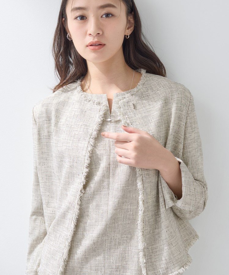 【インディヴィ/INDIVI】の【軽量/セレモニー/SETUP可能】ストレッチツイードジャケット インテリア・キッズ・メンズ・レディースファッション・服の通販 founy(ファニー) 　ファッション　Fashion　レディースファッション　Fashion for Women　アウター　Coat / Outerwear Collection　レディースジャケット・軽アウター　Jackets　ジャケット　Jacket, Outerwear　ストレッチ　Stretch, Stretchy Fabric　スマート　Smart, Elegant　セレモニー　Ceremony　ツイード　Twill, Twill Weave　パターン　Pattern, Design Print　パール　Pearl, Pearl Accent　ポケット　Pocket, Pocket Detail　軽量　Lightweight, Ultra Light　ホワイト|ID: prp329100004817637 ipo3291000000034997740