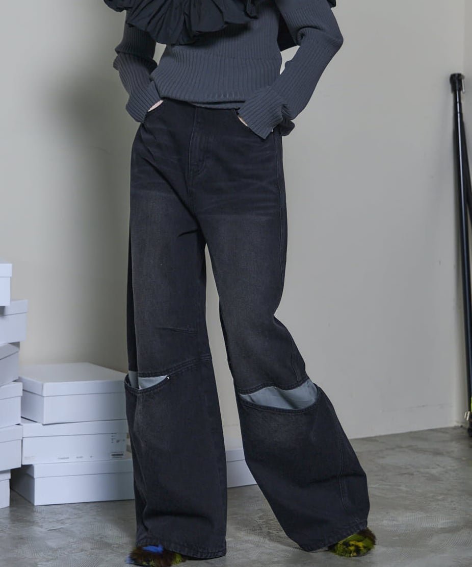 【メゾンスペシャル/MAISON SPECIAL】のCover Leg Denim Pants インテリア・キッズ・メンズ・レディースファッション・服の通販 founy(ファニー) 　ファッション　Fashion　レディースファッション　Fashion for Women　パンツ　Pants & Trousers　デニムパンツ・ジーンズ・美脚デニム　Denim Jeans & Pants　デニム　Denim, Jeans Material　トレンド　Trend, Trending Now　BLK|ID: prp329100004817640 ipo3291000000034997771