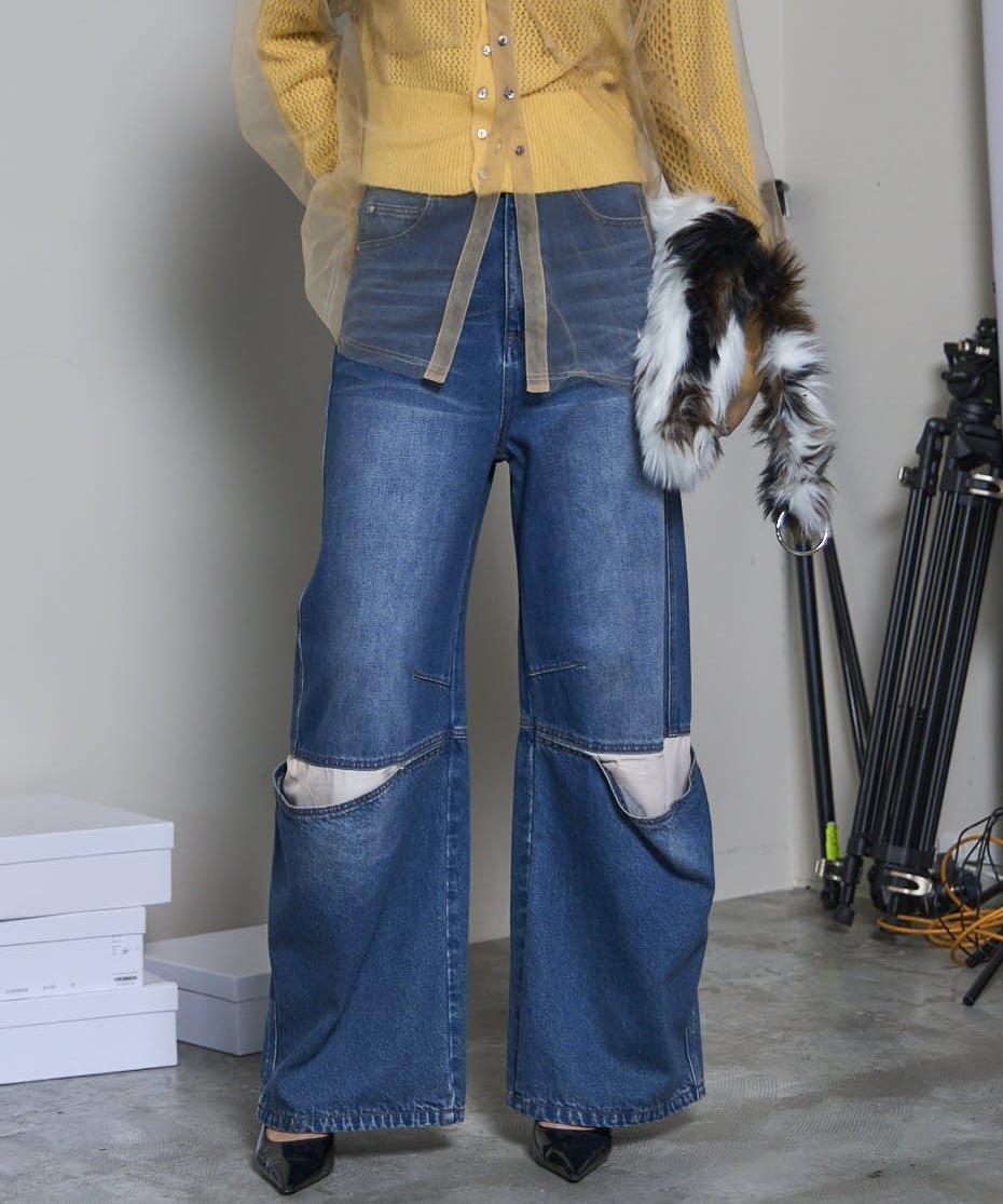 【メゾンスペシャル/MAISON SPECIAL】のCover Leg Denim Pants インテリア・キッズ・メンズ・レディースファッション・服の通販 founy(ファニー) 　ファッション　Fashion　レディースファッション　Fashion for Women　パンツ　Pants & Trousers　デニムパンツ・ジーンズ・美脚デニム　Denim Jeans & Pants　デニム　Denim, Jeans Material　トレンド　Trend, Trending Now　BLU|ID: prp329100004817640 ipo3291000000034997772