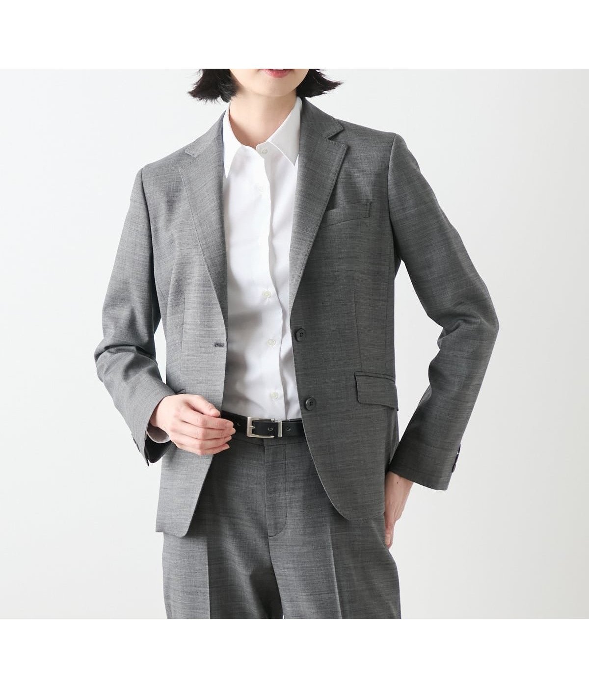 【ニューヨーカー/NEWYORKER】のウールシルクピンヘッド ノッチドラペル2釦ジャケット インテリア・キッズ・メンズ・レディースファッション・服の通販 founy(ファニー) 　ファッション　Fashion　レディースファッション　Fashion for Women　アウター　Coat / Outerwear Collection　レディースジャケット・軽アウター　Jackets　シェイプ　Shape, Slim Fit　シルク　Silk, 100% Silk　ジャケット　Jacket, Outerwear　ストレッチ　Stretch, Stretchy Fabric　セットアップ　Set-Up, Coordinated Outfit　パターン　Pattern, Design Print　ベーシック　Basic, Essential　ポケット　Pocket, Pocket Detail　無地　Plain, Solid Color　ロング　Long, Long-Length　A/W・秋冬　Autumn/Winter　エレガント 上品　Elegant　入学式　Entrance Ceremony　卒業式　Graduation Ceremony　ビジネス 仕事 通勤　Business / Work / Commuting　グレー|ID: prp329100004817660 ipo3291000000034997991