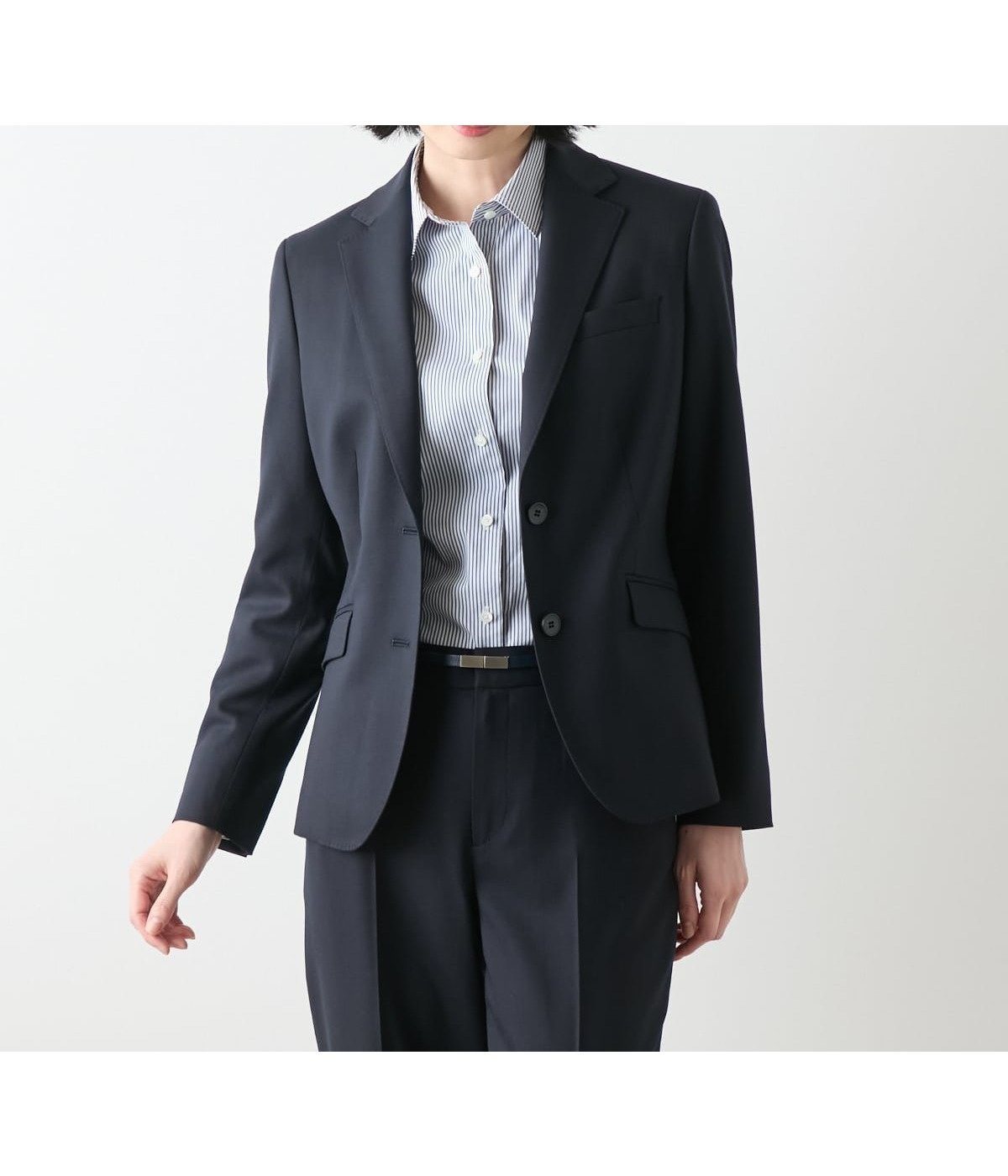 【ニューヨーカー/NEWYORKER】のウールシルクピンヘッド ノッチドラペル2釦ジャケット インテリア・キッズ・メンズ・レディースファッション・服の通販 founy(ファニー) 　ファッション　Fashion　レディースファッション　Fashion for Women　アウター　Coat / Outerwear Collection　レディースジャケット・軽アウター　Jackets　シェイプ　Shape, Slim Fit　シルク　Silk, 100% Silk　ジャケット　Jacket, Outerwear　ストレッチ　Stretch, Stretchy Fabric　セットアップ　Set-Up, Coordinated Outfit　パターン　Pattern, Design Print　ベーシック　Basic, Essential　ポケット　Pocket, Pocket Detail　無地　Plain, Solid Color　ロング　Long, Long-Length　A/W・秋冬　Autumn/Winter　エレガント 上品　Elegant　入学式　Entrance Ceremony　卒業式　Graduation Ceremony　ビジネス 仕事 通勤　Business / Work / Commuting　ネイビー|ID: prp329100004817660 ipo3291000000034997992