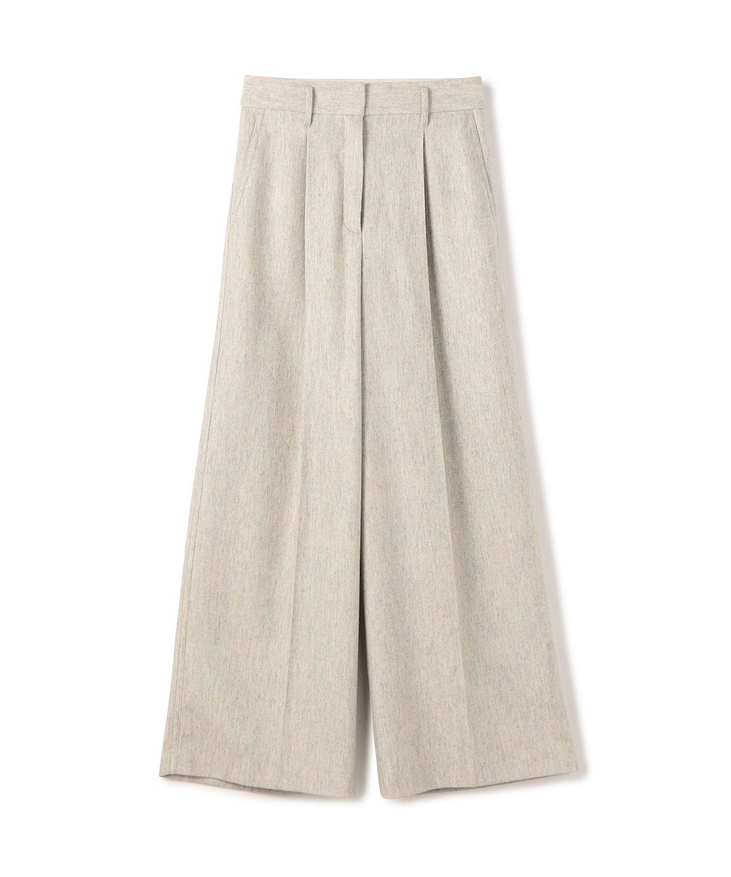 【トゥモローランド/TOMORROWLAND】のメランジカルゼ タックワイドパンツ インテリア・キッズ・メンズ・レディースファッション・服の通販 founy(ファニー) 　ファッション　Fashion　レディースファッション　Fashion for Women　パンツ　Pants & Trousers　おすすめ　Recommended / Our Picks　ジャケット　Jacket, Outerwear　ネップ　Nepp, Slub Yarn　バランス　Balance, Style Balance　フロント　Front, Front Design　A/W・秋冬　Autumn/Winter　14 ライトグレー系|ID: prp329100004817664 ipo3291000000034998025