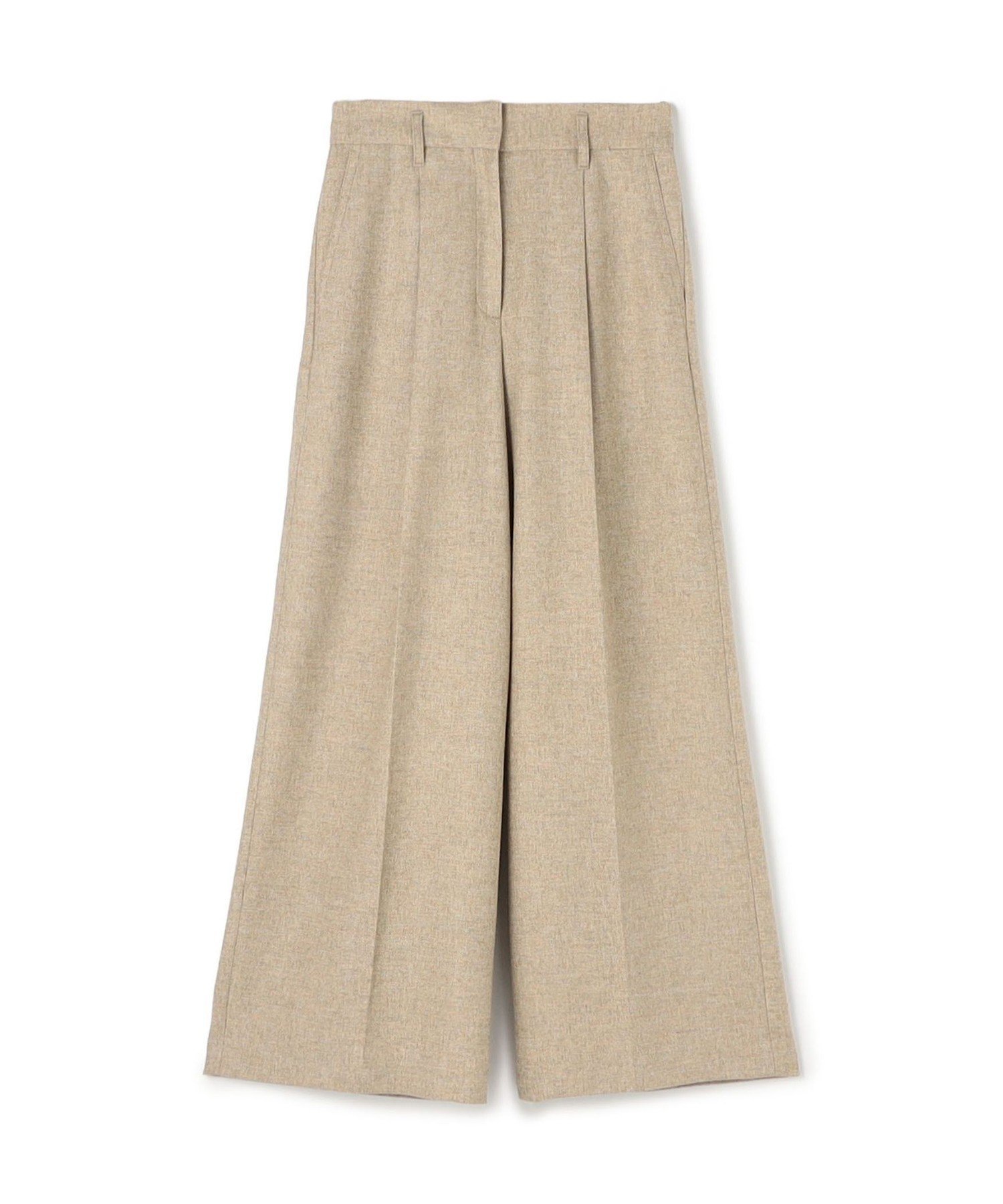 【トゥモローランド/TOMORROWLAND】のメランジカルゼ タックワイドパンツ インテリア・キッズ・メンズ・レディースファッション・服の通販 founy(ファニー) 　ファッション　Fashion　レディースファッション　Fashion for Women　パンツ　Pants & Trousers　おすすめ　Recommended / Our Picks　ジャケット　Jacket, Outerwear　ネップ　Nepp, Slub Yarn　バランス　Balance, Style Balance　フロント　Front, Front Design　A/W・秋冬　Autumn/Winter　43 ベージュ|ID: prp329100004817664 ipo3291000000034998029
