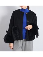 【ヴァン/Vin】のリボン袖ファーアクセントショートコート 人気、トレンドファッション・服の通販 founy(ファニー) ファッション Fashion レディースファッション Fashion for Women アウター Coat / Outerwear Collection コート・ロングコート・ピーコート Long Coats, Peacoats & More エレガント 上品 Elegant ショート Short, Short Length ストール Stole, Wrap タートルネック Turtleneck, High Neck バランス Balance, Style Balance パール Pearl, Pearl Accent フェイクファー Faux Fur, Imitation Fur マフラー Scarf, Muffler リボン Ribbon, Bow リュクス Luxury, Elegant, High-End, Chic ロング Long, Long-Length A/W・秋冬 Autumn/Winter thumbnail ブラック|ID: prp329100004817680 ipo3291000000034998216