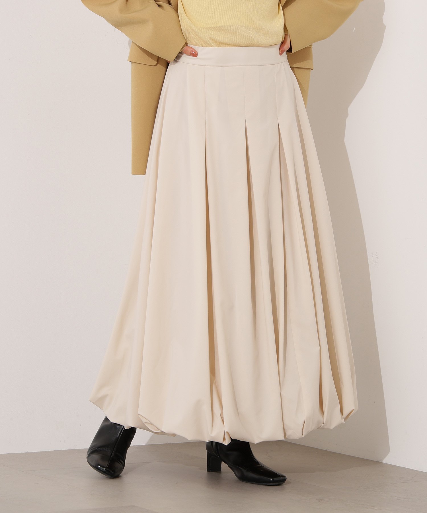 【エヌ ナチュラルビューティーベーシック/N.Natural Beauty basic】のバルーンタックスカート 人気、トレンドファッション・服の通販 founy(ファニー) 　ファッション　Fashion　レディースファッション　Fashion for Women　スカート　Skirts　シンプル　Simple, Minimal　タフタ　Taffeta, Structured Fabric　バルーン　Balloon, Balloon Silhouette　フィット　Fit, Slim Fit　 other-1|ID: prp329100004817686 ipo3291000000034998298