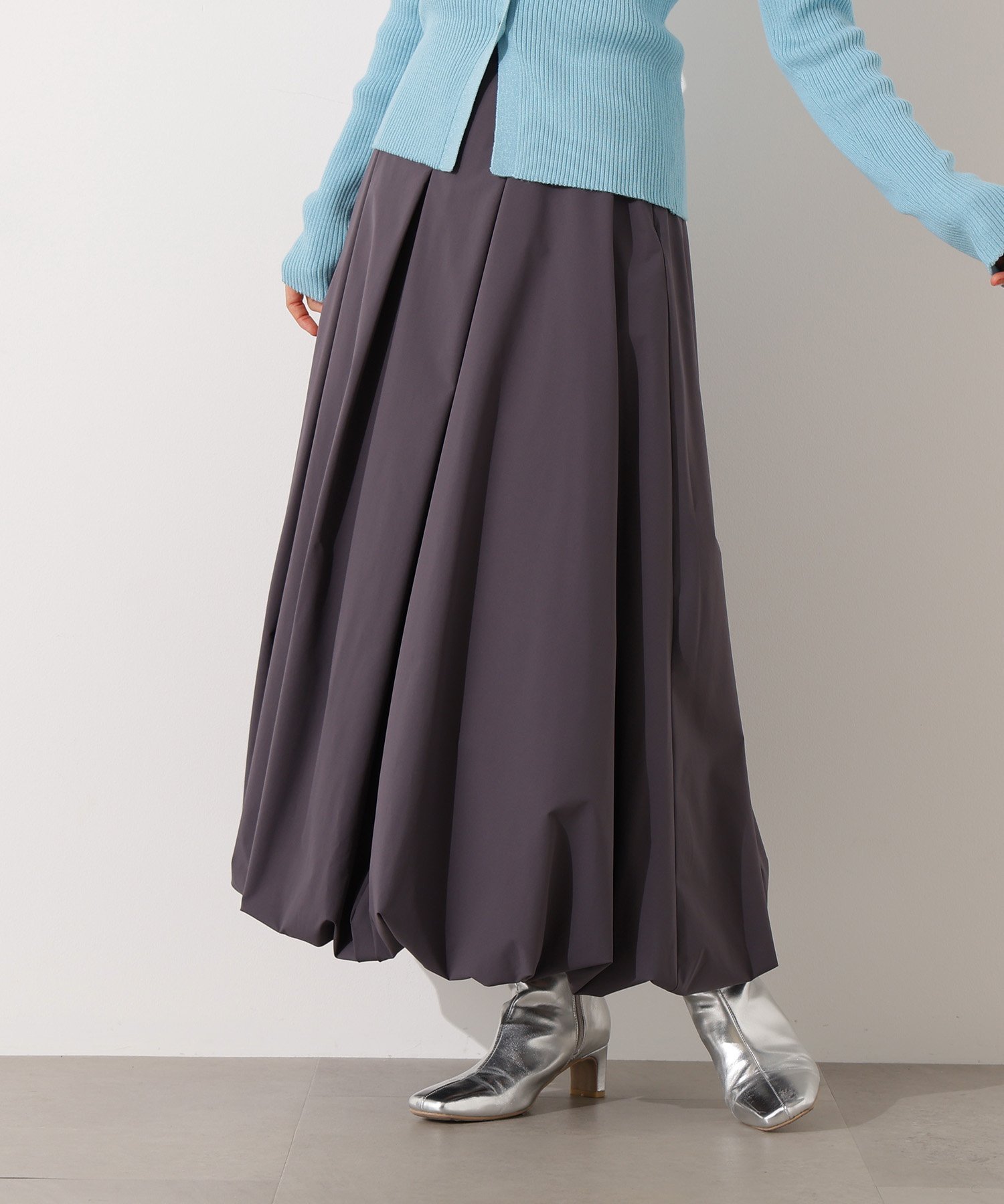 【エヌ ナチュラルビューティーベーシック/N.Natural Beauty basic】のバルーンタックスカート インテリア・キッズ・メンズ・レディースファッション・服の通販 founy(ファニー) 　ファッション　Fashion　レディースファッション　Fashion for Women　スカート　Skirts　シンプル　Simple, Minimal　タフタ　Taffeta, Structured Fabric　バルーン　Balloon, Balloon Silhouette　フィット　Fit, Slim Fit　チャコール1|ID: prp329100004817686 ipo3291000000034998302