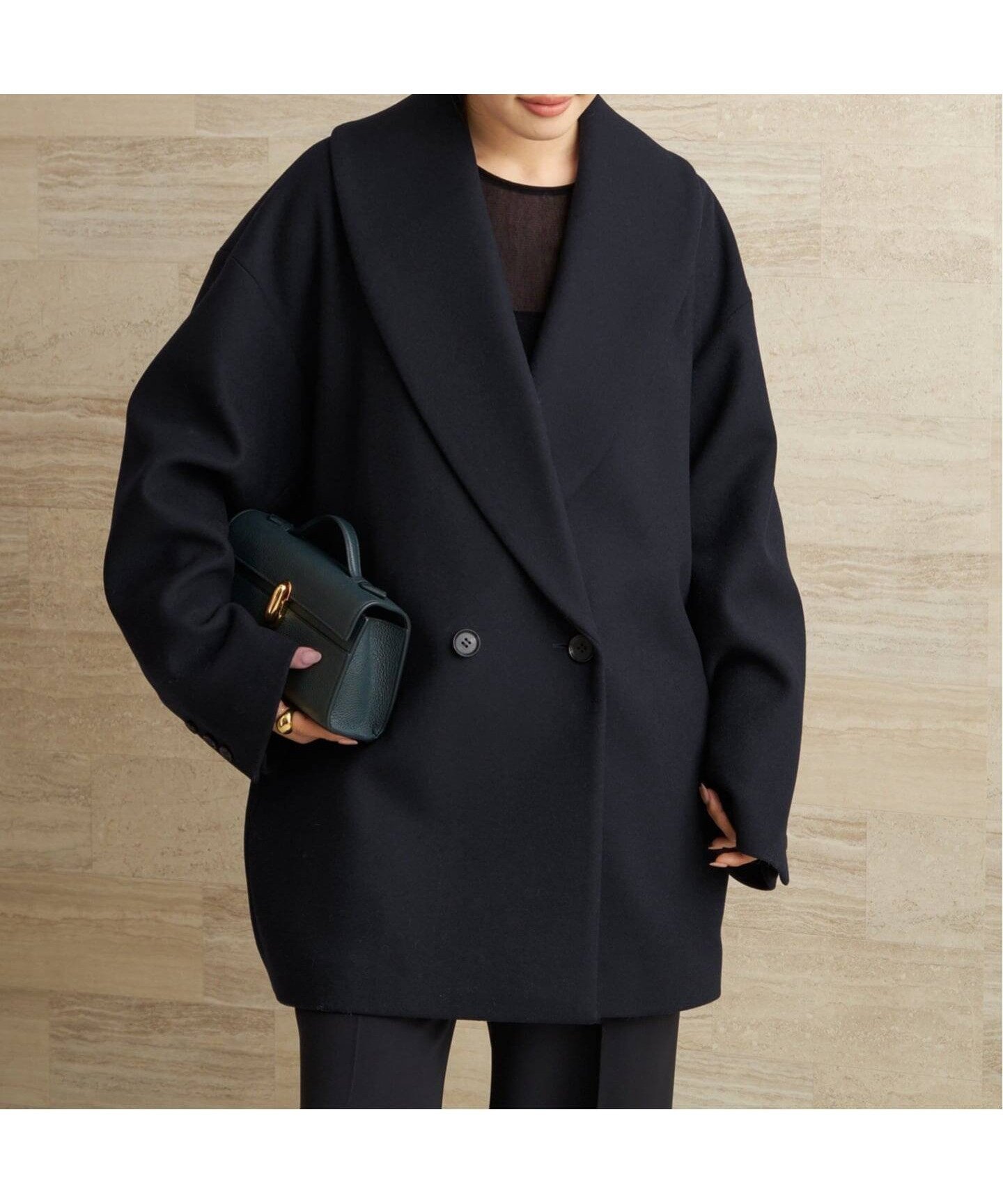 【プラージュ/Plage】のDouble melton コート 人気、トレンドファッション・服の通販 founy(ファニー) 　ファッション　Fashion　レディースファッション　Fashion for Women　アウター　Coat / Outerwear Collection　コート・ロングコート・ピーコート　Long Coats, Peacoats & More　なめらか　Smooth, Silky Texture　エレガント 上品　Elegant　ショール　Shawl, Wrap　バランス　Balance, Style Balance　フォルム　Silhouette, Form　メルトン　Melton, Heavy Wool　リラックス　Relax, Relaxed Fit　 other-1|ID: prp329100004817693 ipo3291000000034998384