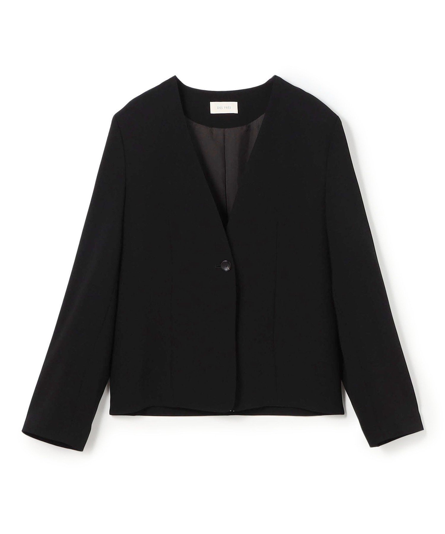 【トゥモローランド/TOMORROWLAND】のライトダブルクロス ノーカラージャケット インテリア・キッズ・メンズ・レディースファッション・服の通販 founy(ファニー) 　ファッション　Fashion　レディースファッション　Fashion for Women　アウター　Coat / Outerwear Collection　レディースジャケット・軽アウター　Jackets　ノーカラージャケット / シンプル上品コーデ　Collarless Jackets　おすすめ　Recommended / Our Picks　ジャケット　Jacket, Outerwear　ストレッチ　Stretch, Stretchy Fabric　セットアップ　Set-Up, Coordinated Outfit　ダブル　Double, Double-Breasted　ドレープ　Drape, Draping Fabric　バランス　Balance, Style Balance　フロント　Front, Front Design　19 ブラック|ID: prp329100004817696 ipo3291000000034998497