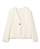 【トゥモローランド/TOMORROWLAND】のライトダブルクロス ノーカラージャケット 人気、トレンドファッション・服の通販 founy(ファニー) ファッション Fashion レディースファッション Fashion for Women アウター Coat / Outerwear Collection レディースジャケット・軽アウター Jackets ノーカラージャケット / シンプル上品コーデ Collarless Jackets おすすめ Recommended / Our Picks ジャケット Jacket, Outerwear ストレッチ Stretch, Stretchy Fabric セットアップ Set-Up, Coordinated Outfit ダブル Double, Double-Breasted ドレープ Drape, Draping Fabric バランス Balance, Style Balance フロント Front, Front Design thumbnail 11 ホワイト|ID: prp329100004817696 ipo3291000000034998498